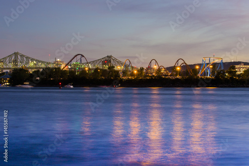 Saint Helen's Island (French: Île Sainte-Hélène) at dusk