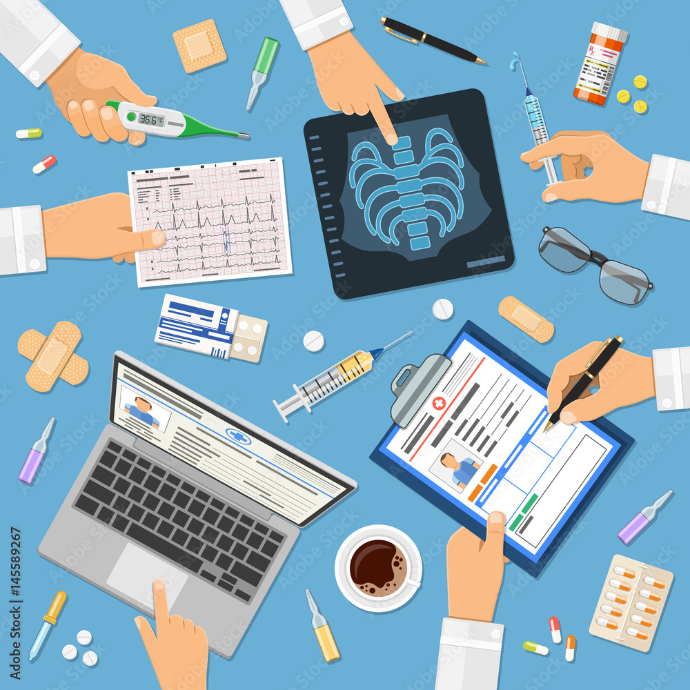Doctors workplace concept Doctors workplace concept