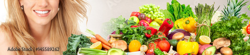 Beautiful woman with vegetables