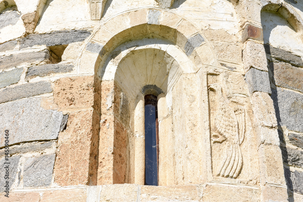 The Romanesque church of San Carlo di Negrentino in Leontica