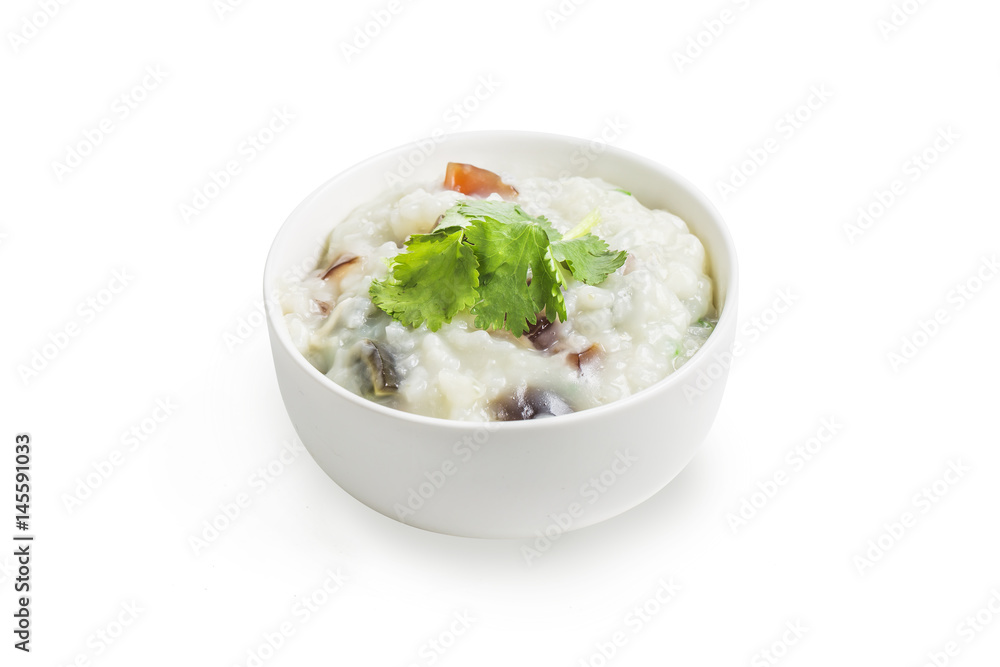 Chinese food, Century egg and congee Chinese food, Century egg and congee