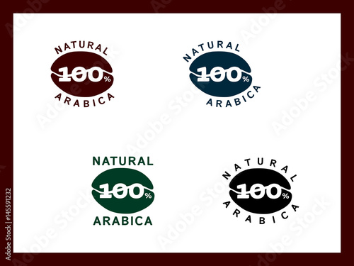 100% arabica coffee sticker