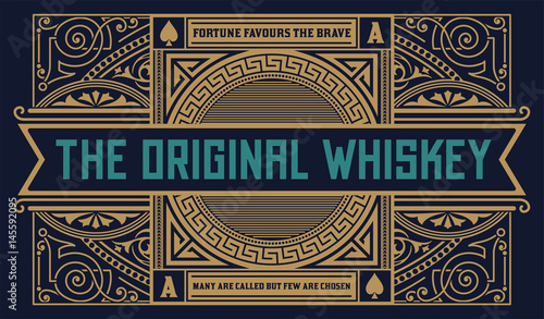 Whiskey label vintage logo western