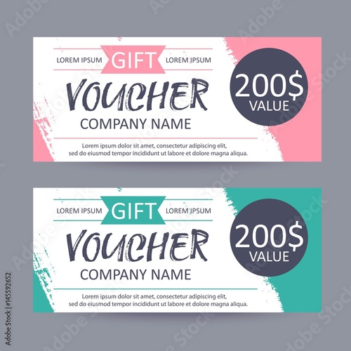 Gift voucher, discount certificate, card, coupon. photo