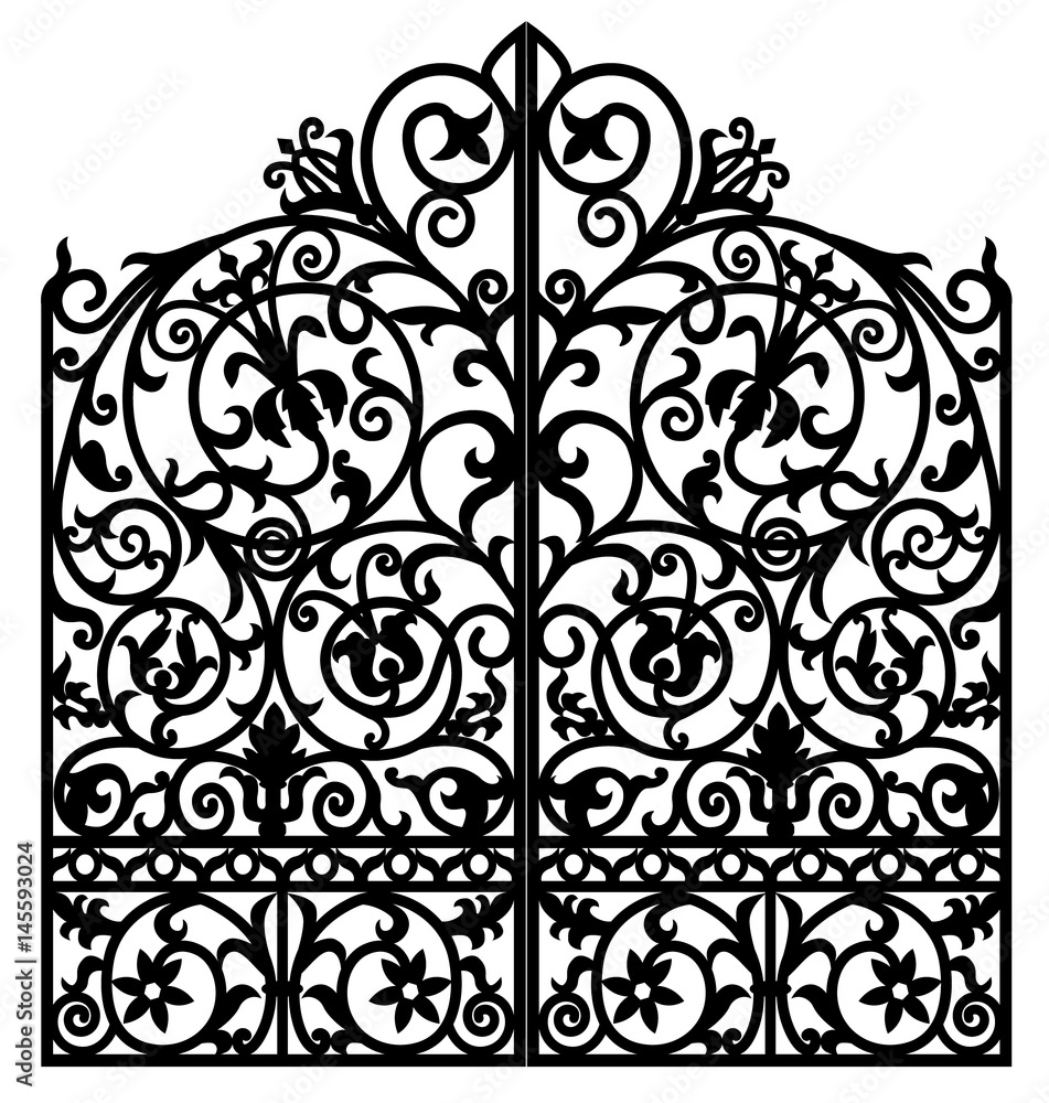 Obraz premium Forged iron gate