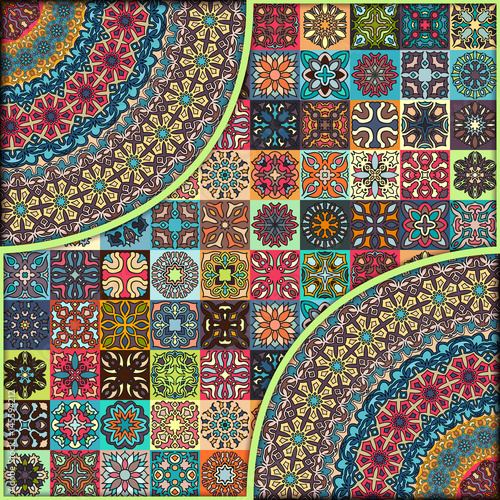 Seamless pattern. Vintage decorative elements. Hand drawn background. Islam  Arabic  Indian  ottoman motifs. Perfect for printing on fabric or paper.