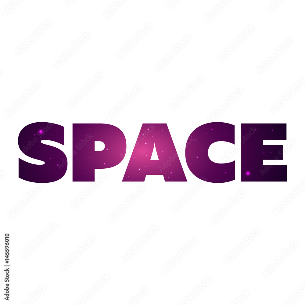 Text print for T Shirt. Space. Vector illustration.