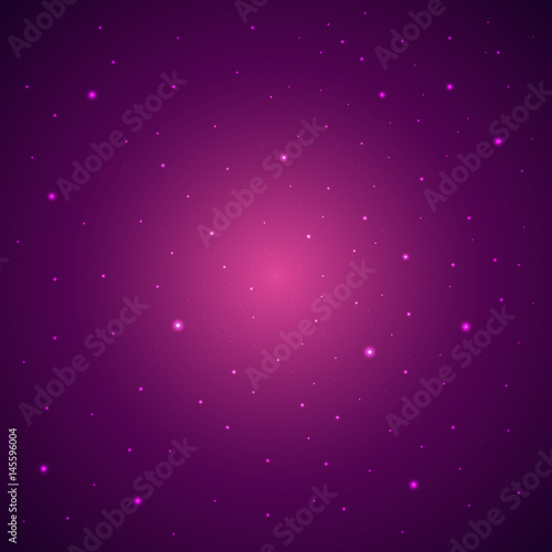 Space background with stras. Starry sky. Vector illustration.