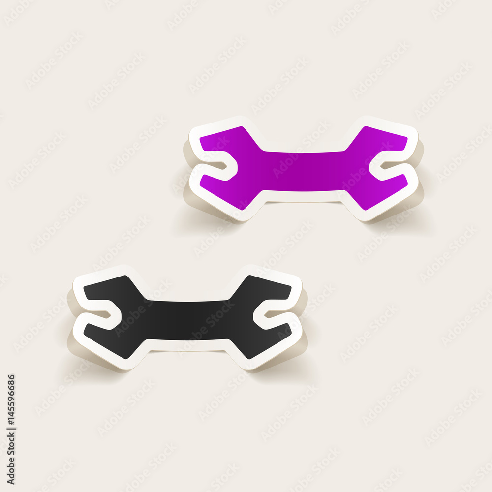 realistic design element: wrench realistic design element: wrench