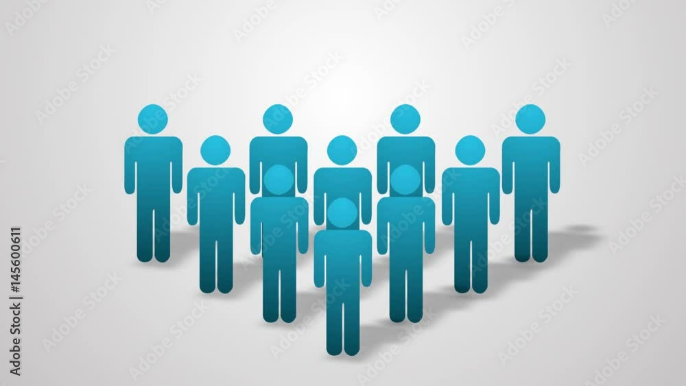 A crowd of people animation. Info graphics. 4K 3840x2160 A crowd of people animation. Info graphics. 4K 3840x2160