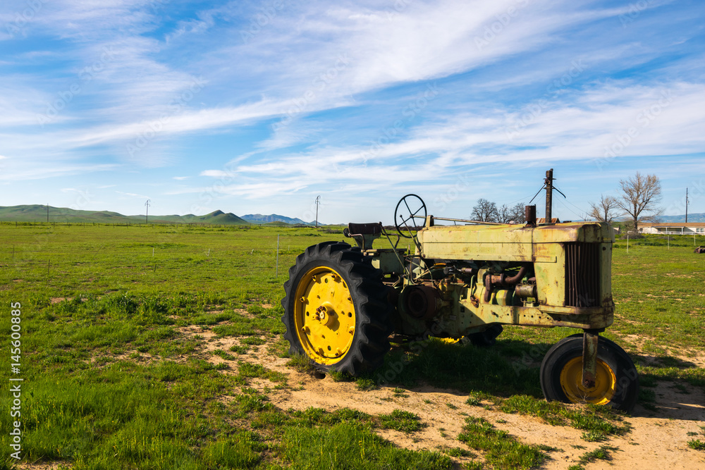 Old farming machinery in Carrizo Plain National Monument, San Andreas Fault (boundary between the Pacific Plate and the North American Plate), California USA, North America Old farming machinery in Carrizo Plain National Monument, San Andreas Fault (boundary between the Pacific Plate and the North American Plate), California USA, North America