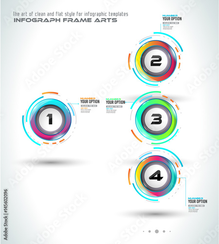 Infograph template with multiple choices and a lot of infographic design elements