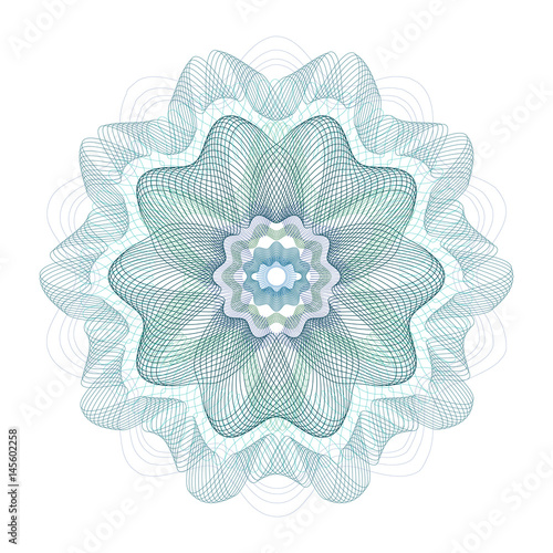 Guilloche Element for Certificate or Diploma, Currency and Money design