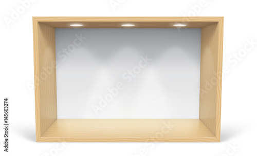 Présentoir en bois vectoriel 1