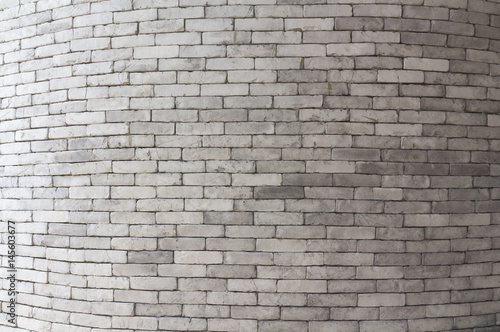 curve brick wall, grey colour
