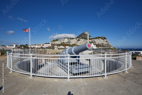 Gibraltar, die 100-Tonnen-Kanone an der Südspitze der Halbinsel, 