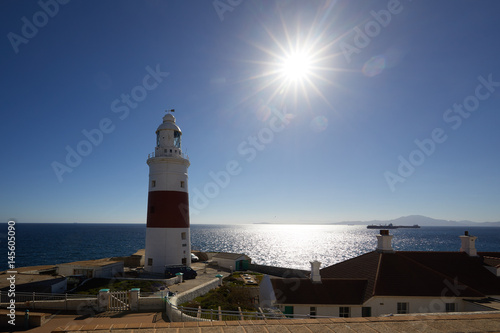 Leuchtturm von Gibraltar, Gibraltar Trinity Lighthouse, eröffnet 1841, an der Südspitze der Halbinsel, 