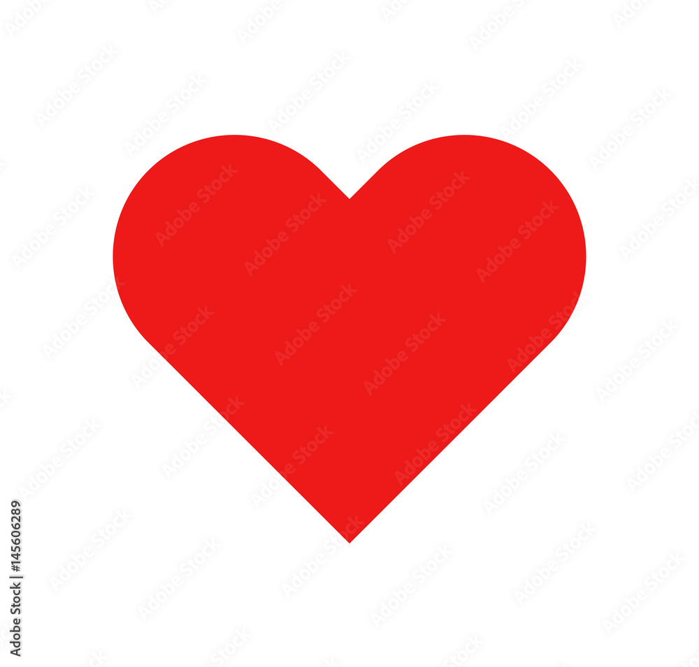 Heart red icon vector illustration