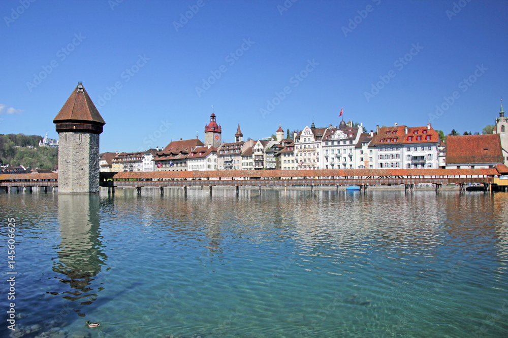 Obraz premium altstadt von luzern, kappelerbrücke, schweiz 
