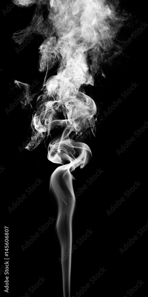 White fantasy smoke on black background White fantasy smoke on black background