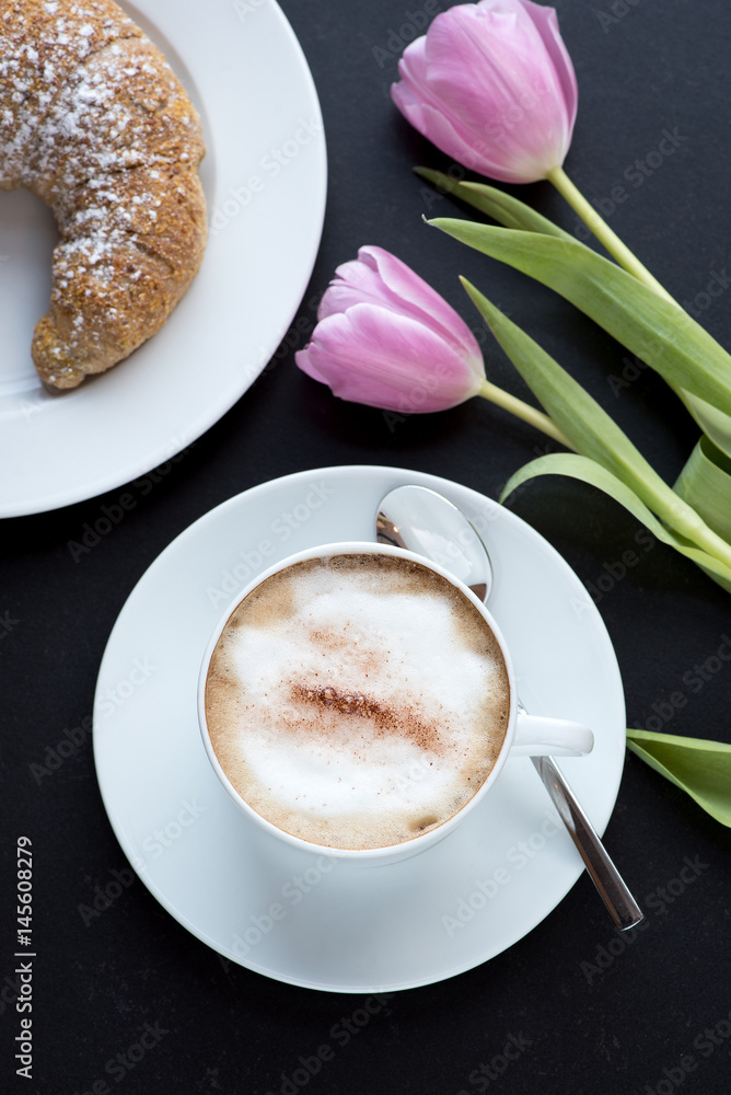 Cappuccino (Kaffeegenuss) - obrazy, fototapety, plakaty 