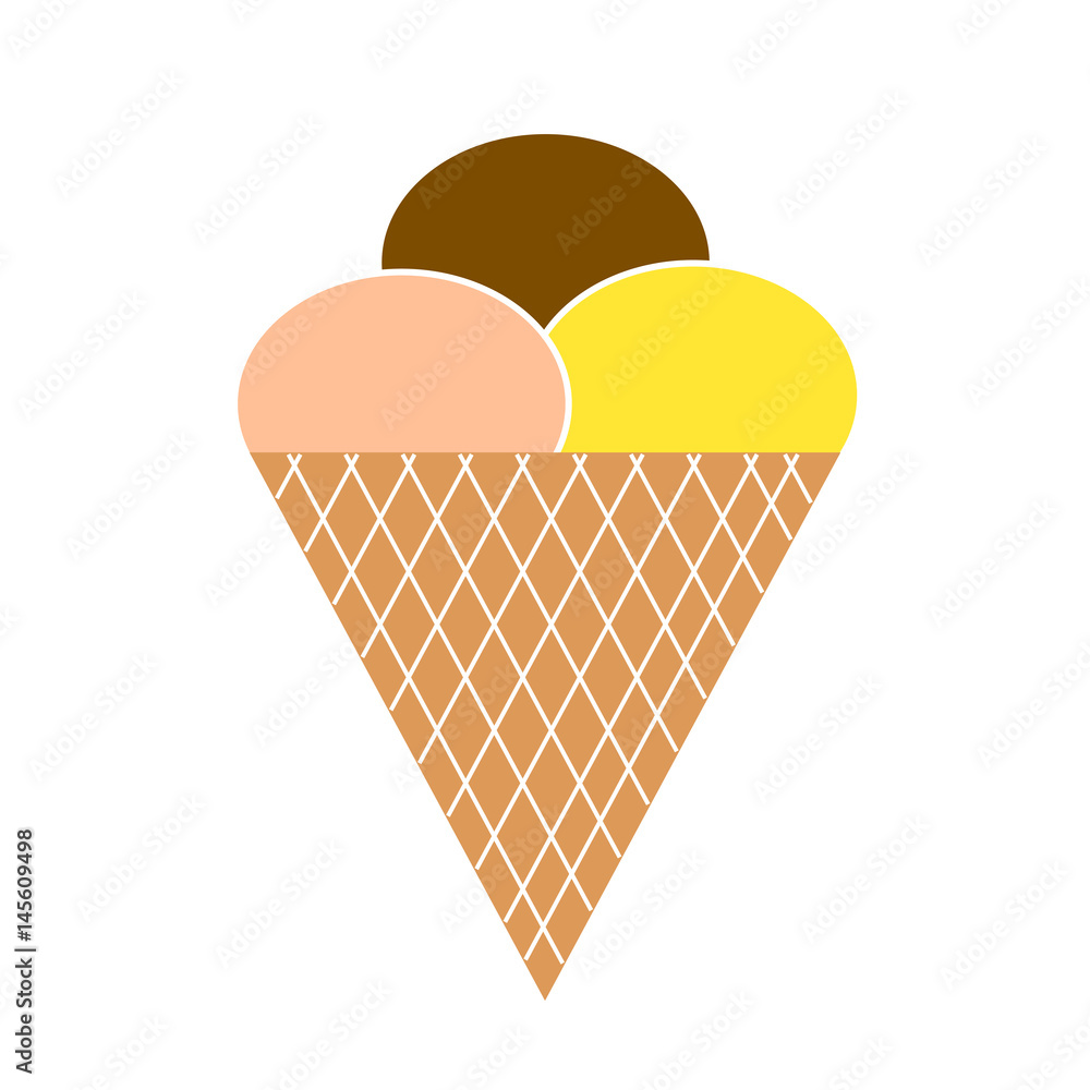 Ice cream flat icon. Ice cream flat icon.