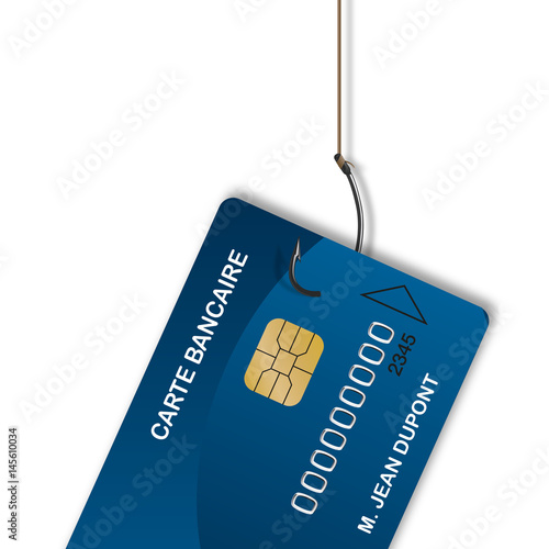 Carte bancaire - Hameçon - pirate - hacker - sécurité - identité