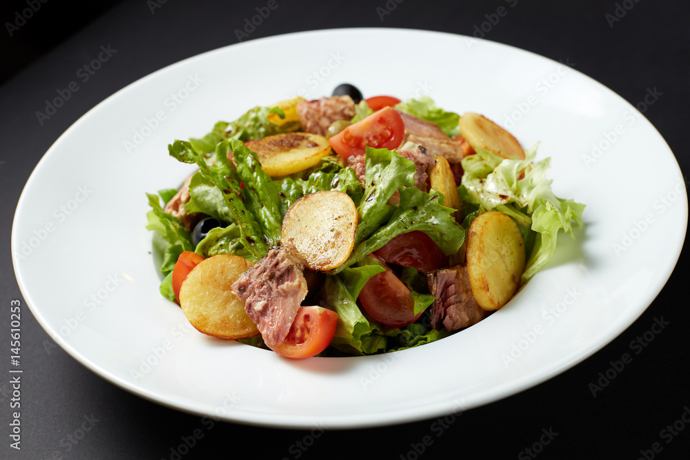 Salad with tuna. Italian style. Italian food. Italian cuisine.