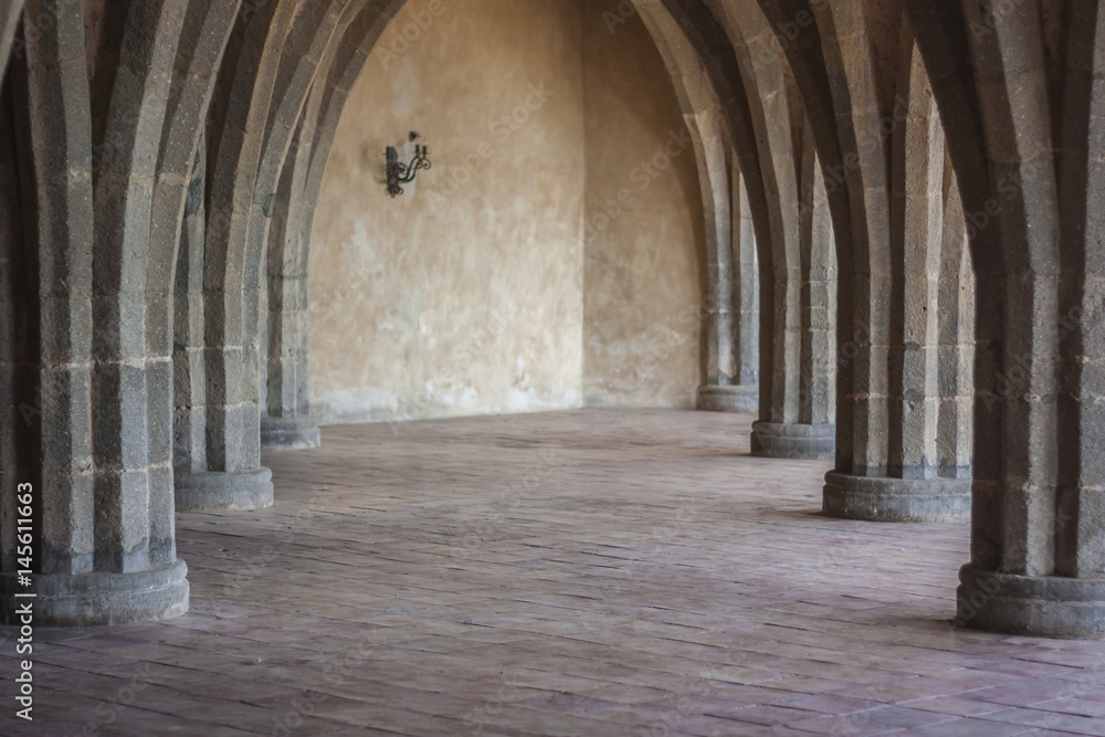The Cloister of Villa Cimbrone in Ravello Italy The Cloister of Villa Cimbrone in Ravello Italy