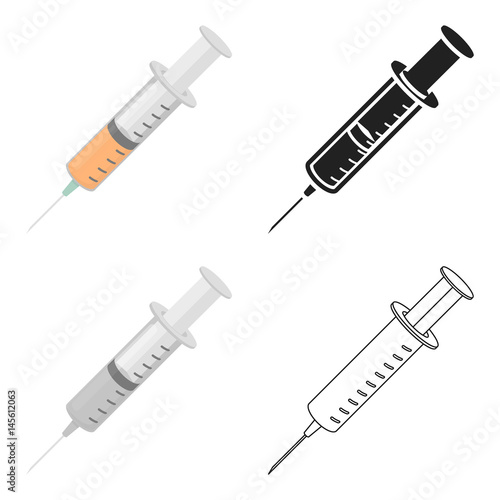 Syringe icon cartoon. Single medicine icon from the big medical, healthcare cartoon.