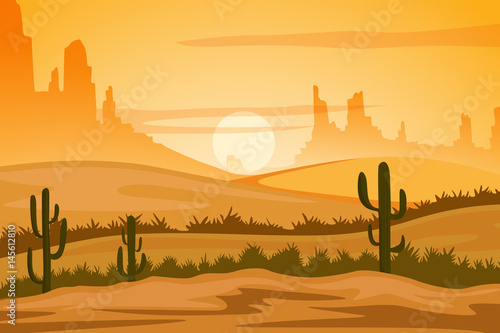 Natural Landscape of sand dune in Desert