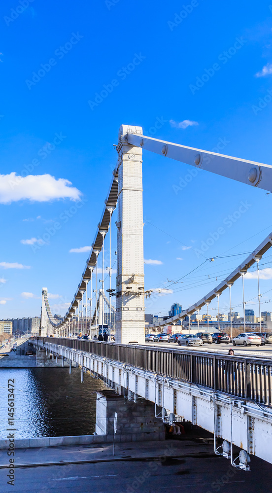 Fototapeta premium View of the Crimean bridge. Moscow
