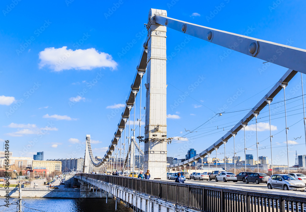 Obraz premium View of the Crimean bridge. Moscow