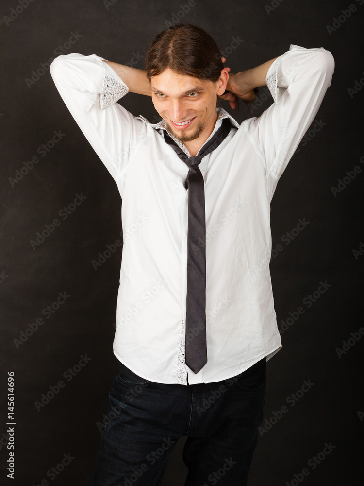 Man in shirt and tie. Man in shirt and tie.