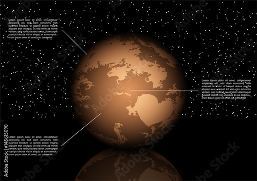 Vector solar system space infographic series,pluto