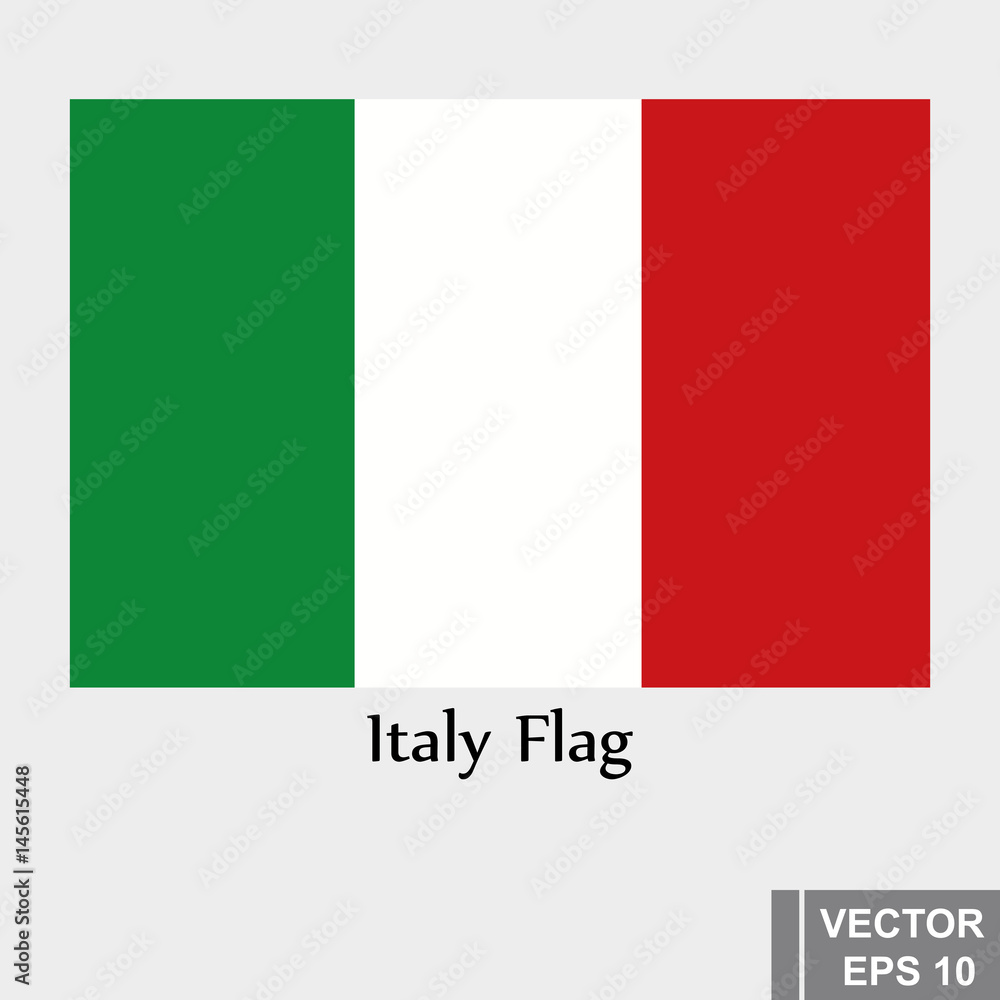 Vector flag of Italy. Icon isolated on white background. Vector flag of Italy. Icon isolated on white background.