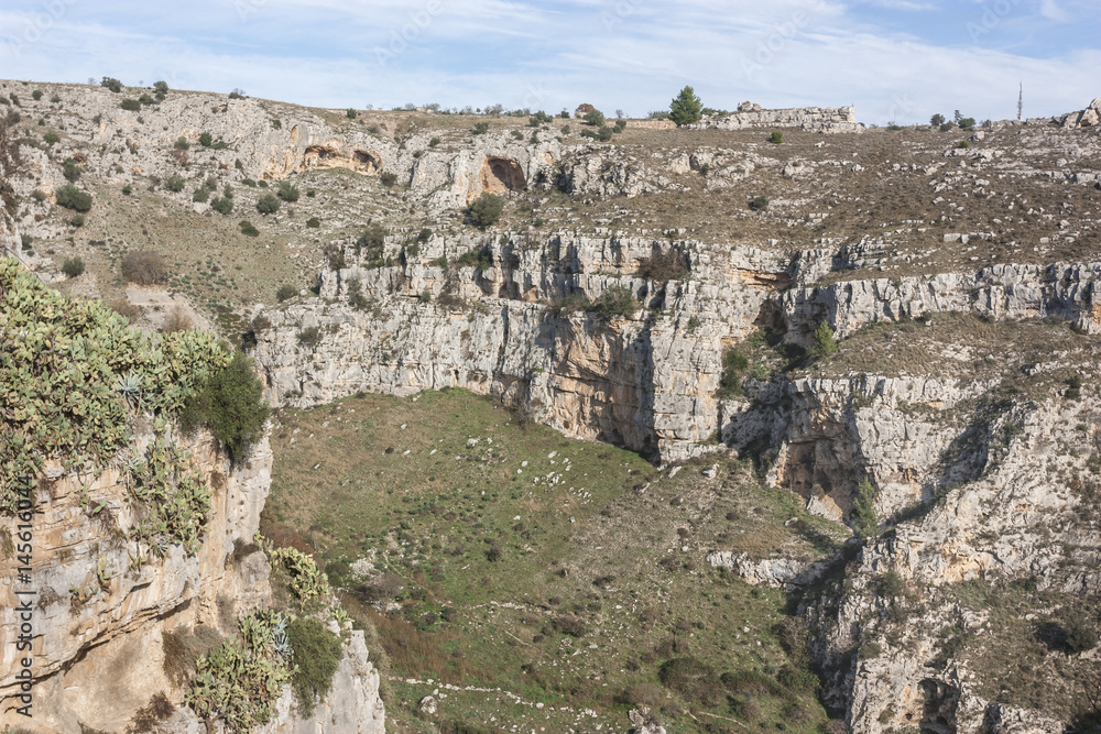 View of the Sassi of Matera