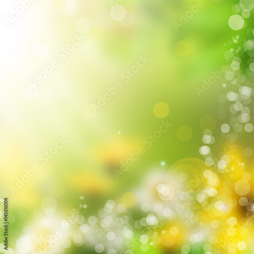 Eco nature green abstract defocused background