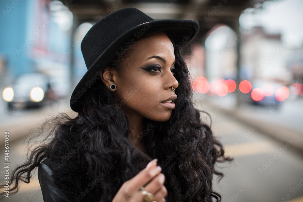 Real Person attractive, hip, young woman in Brooklyn, NYC - portrait Real Person attractive, hip, young woman in Brooklyn, NYC - portrait