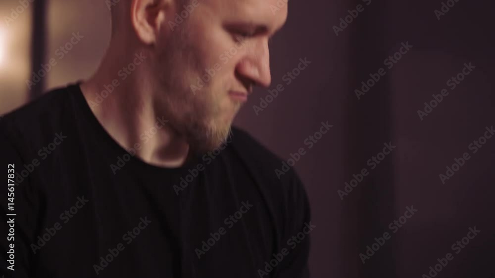 Face and Hands of a Man Playing Cajon Face and Hands of a Man Playing Cajon
