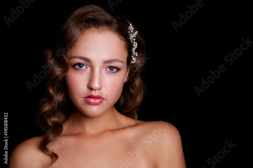 portrait of woman with hair style