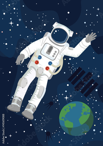 astronaut with Earth
