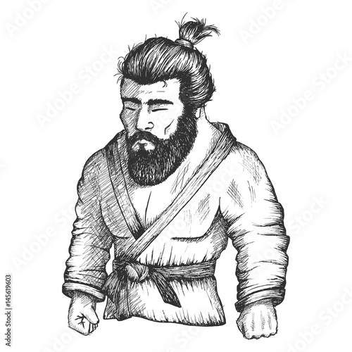 Japan fighter of judo or Jiu-Jitsu