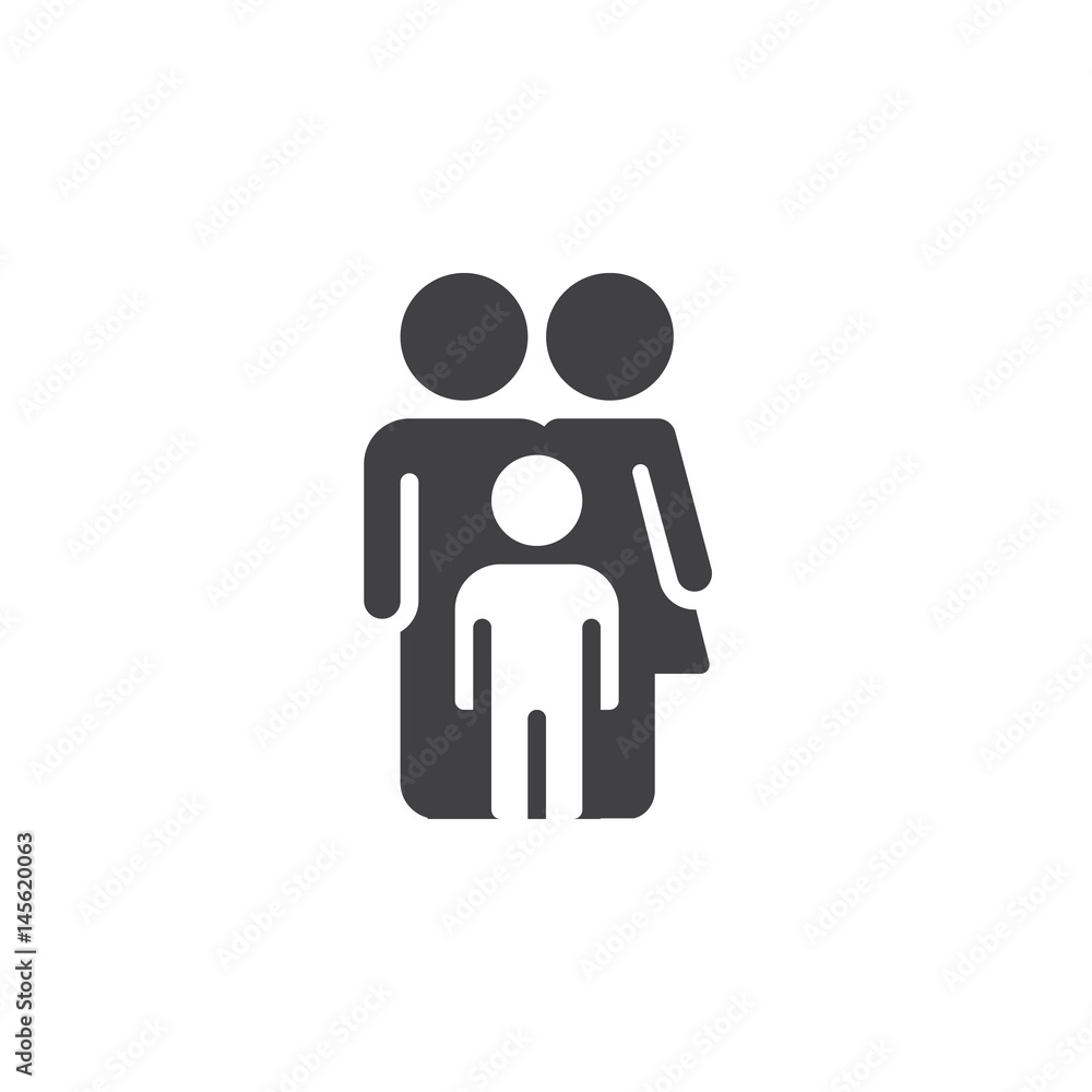 Family icon vector, filled flat sign, solid pictogram isolated on white. Symbol, logo illustration. Pixel perfect Family icon vector, filled flat sign, solid pictogram isolated on white. Symbol, logo illustration. Pixel perfect
