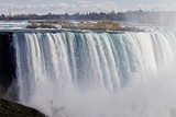 Beautiful postcard with amazing powerful Niagara waterfall