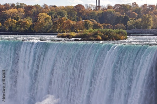 Beautiful isolated photo of amazing powerful Niagara waterfall