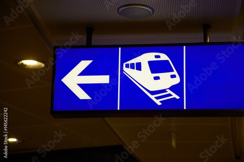 Train direction sign