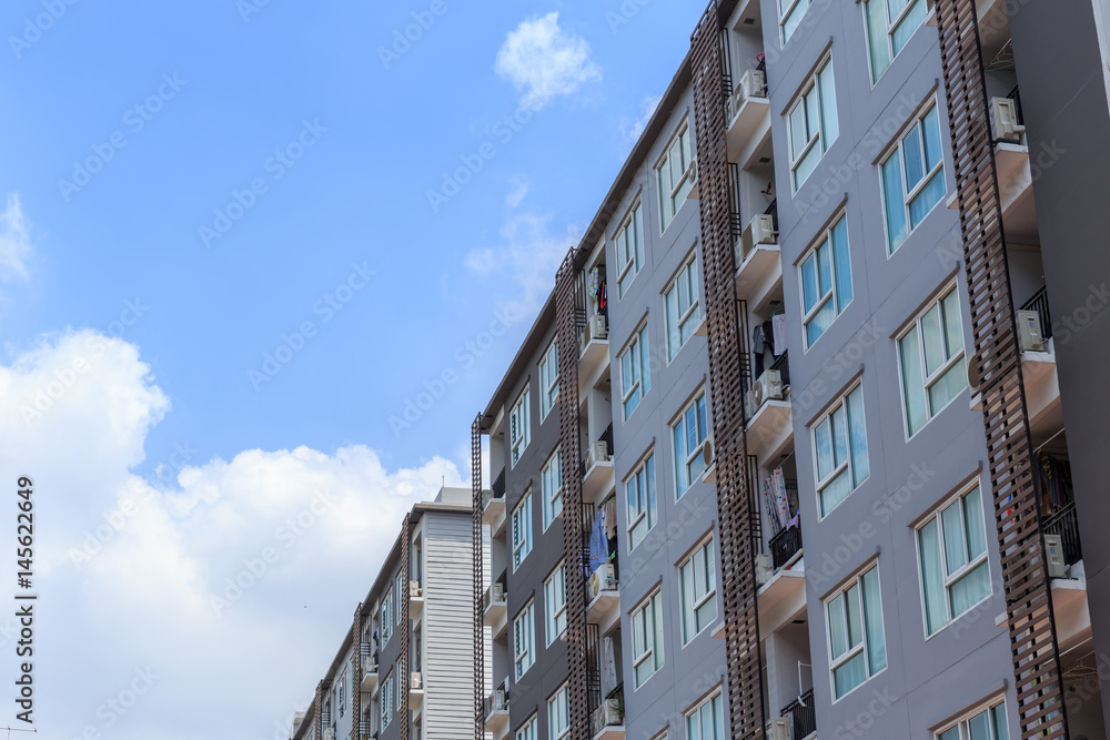 Fototapeta premium condominium. apartment building