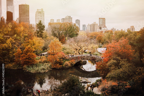 Canvastavla Beautiful view of central park New York