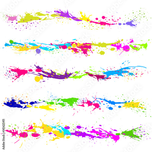 Colour paint blot, splashes, drops for creativity